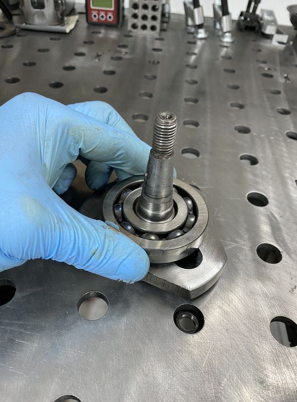 ... slide a bearing on by hand without press fitting