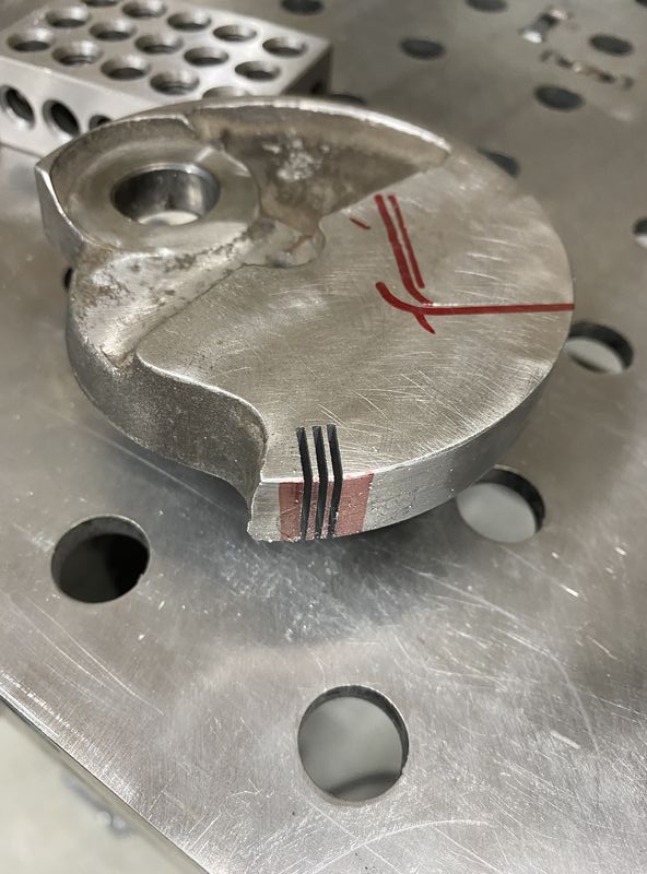 Hacked a few more cuts - may be the straightest 3 cuts of my life.
