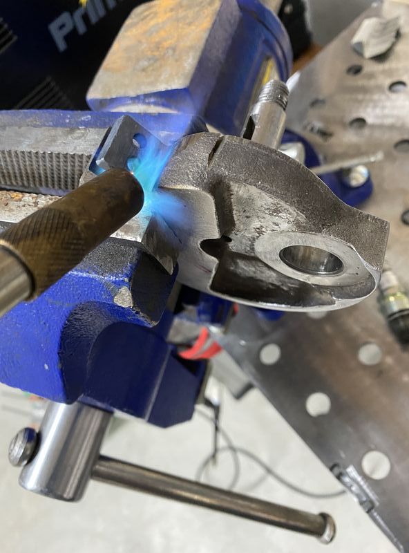 Made in vain attempt to anneal to see if I could soften it so it would clamp - not really...