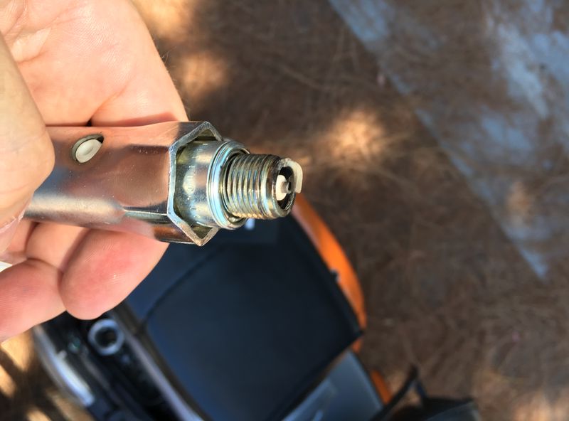 WOT run - shut off bike at speed and coasted down - plug is about 12 miles old.