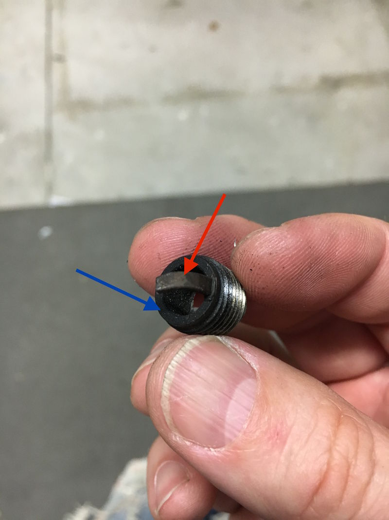 Red - suggests right temp plug - color change at 90 degree point.
Blue shows idle jet too rich
