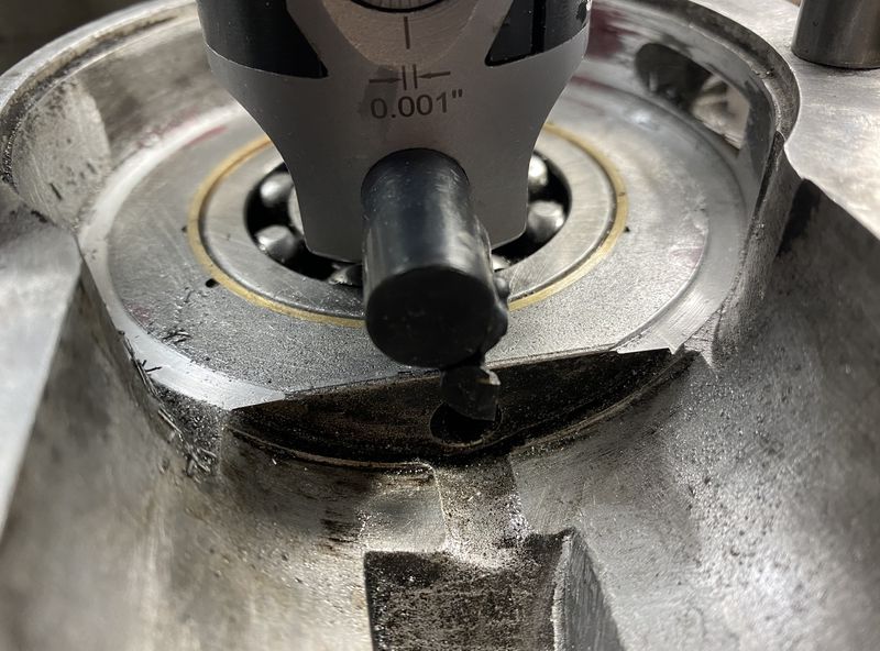 Results - so so.  Groove is about .5mm deeper on one side - will need to ship to level.  Inlet pad was ever so slighly grazed when tool came loose - but imperceptible to finger touch.  Note to self - tighten tool.