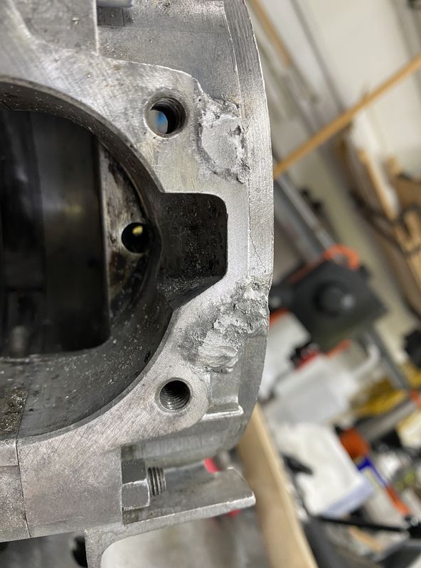 Here is the top of the other side.  These were tricky because they are so thin.  I will need to surface the entire cylinder mounting surface.