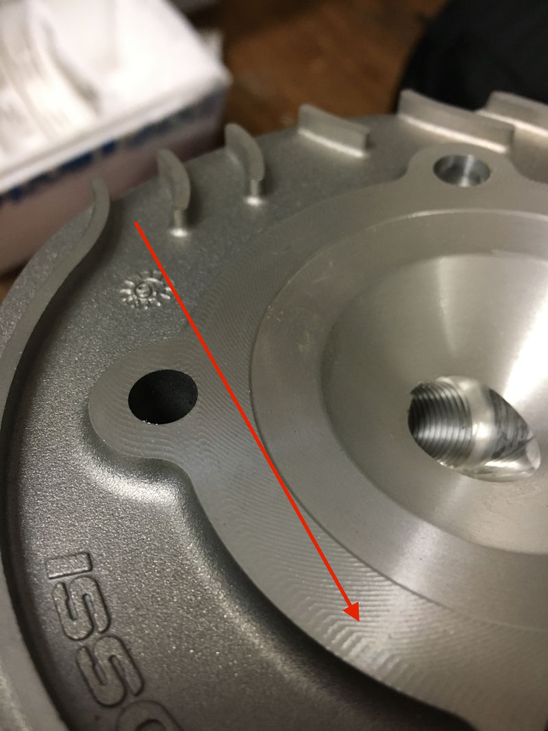 Visible machining marks - does one have to lap this out completely?  not bother at all?