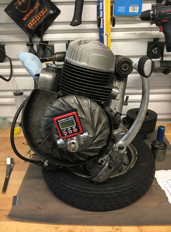 Put motor on engine stand and whipped out my buzwangle.  Like!  Helped me get much more accurate/proficient at using a caliper to measure.