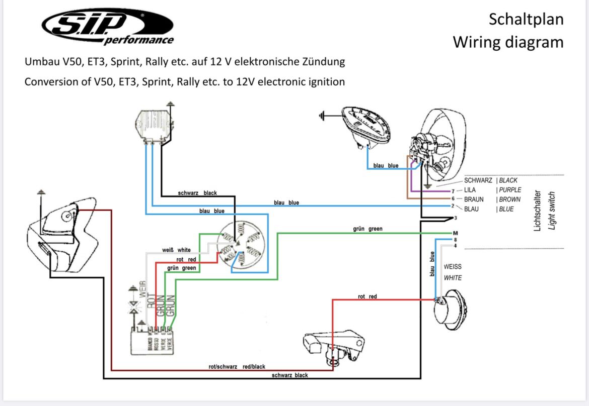 This is the diagram of my 12v conversion harness