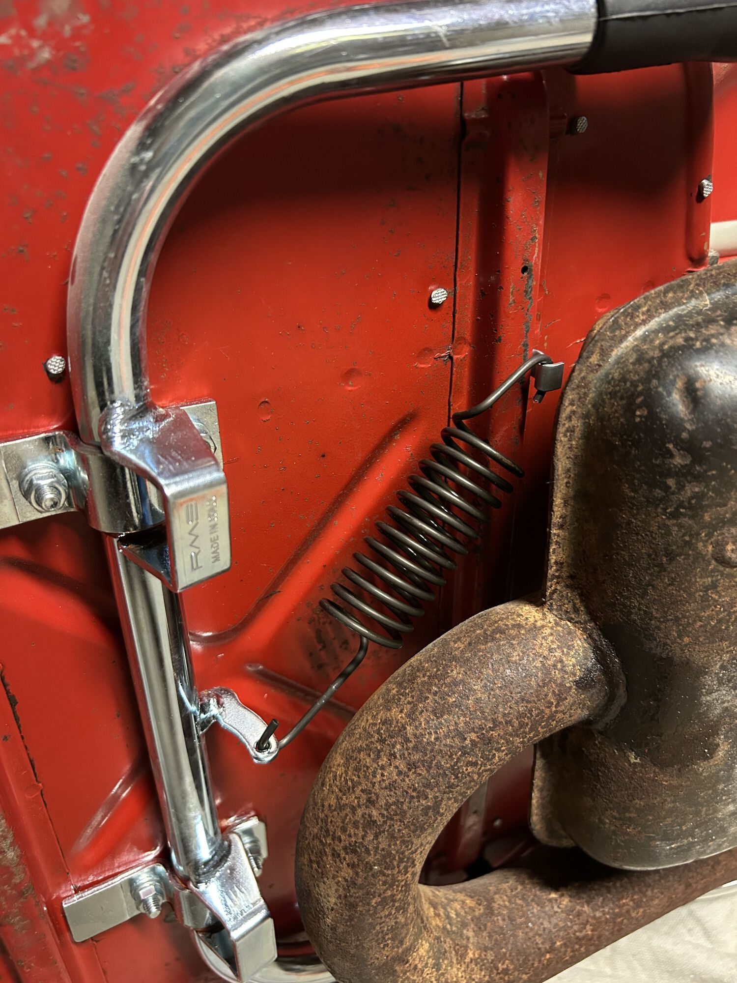 I had to move the spring to clear the exhaust