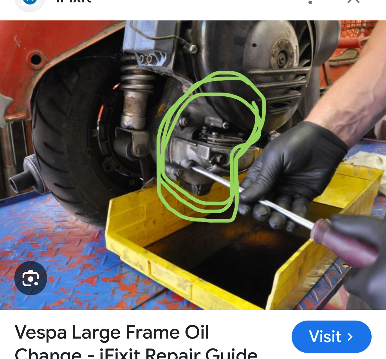 Where I saw oil (example 1)