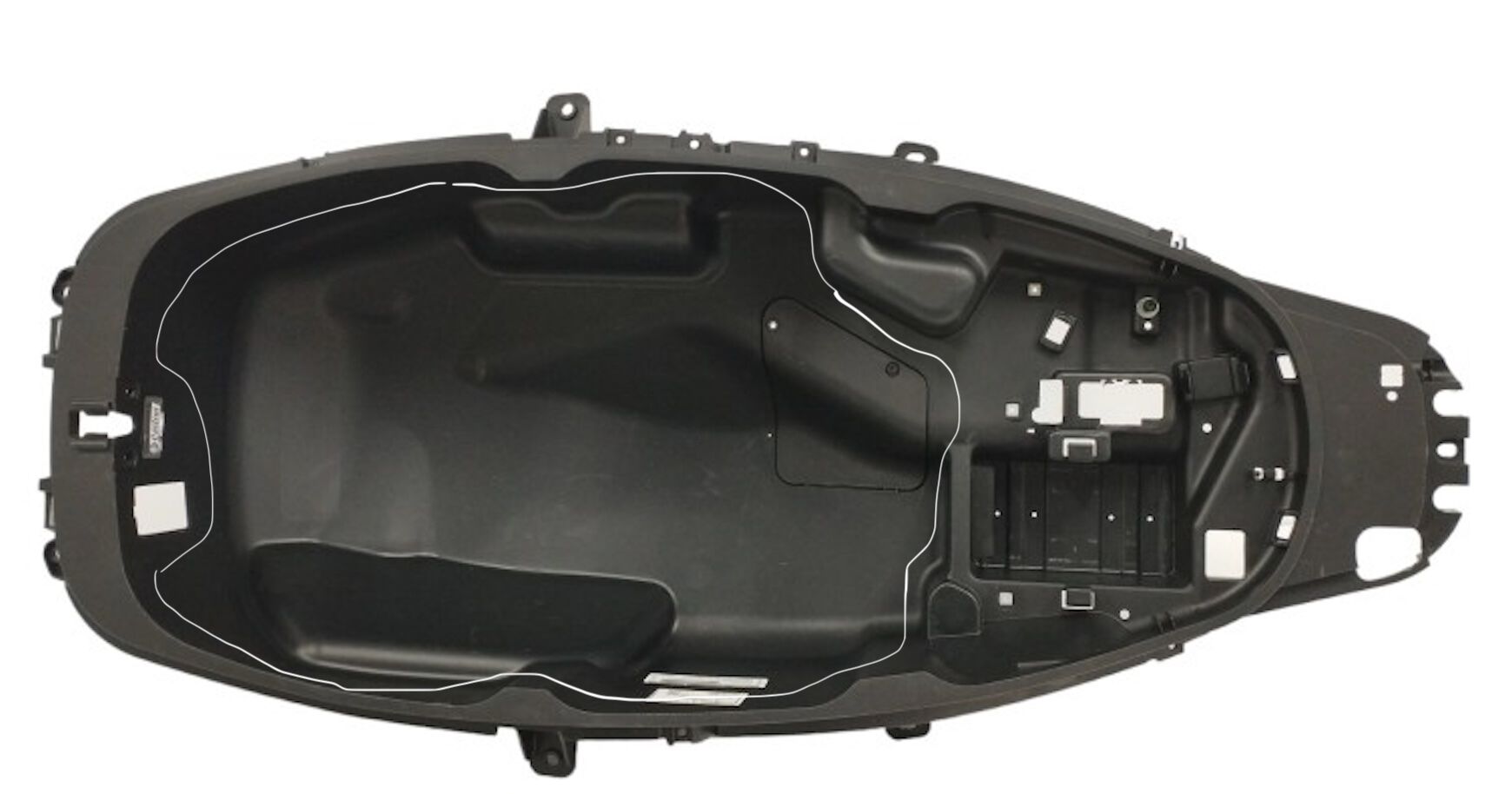 Example of the Helmet carrier possible cut (white line)