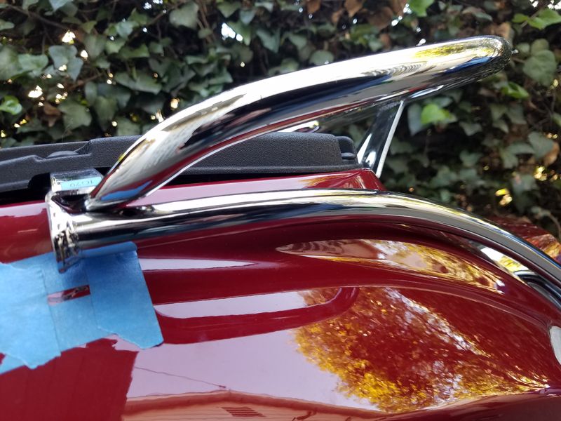 Modern Vespa Rear Crash Bars Touching Body