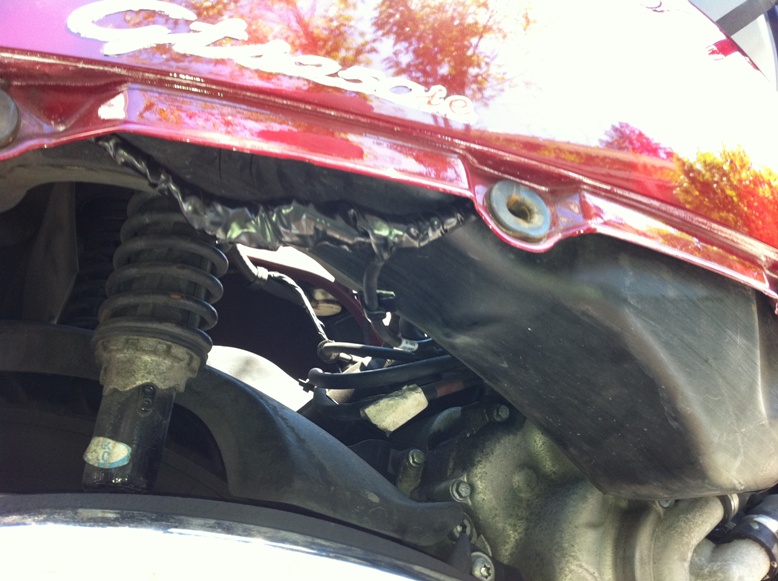 Where I tapped into the wiring.  Not as neat as Jim's!