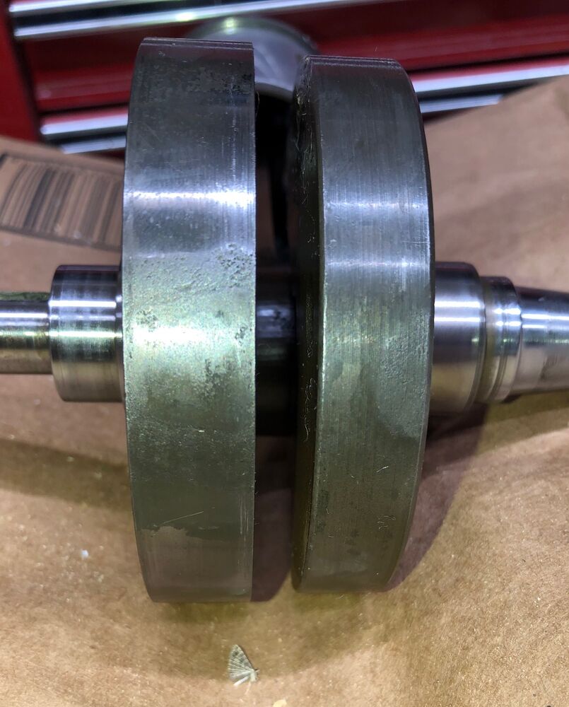 Pitted Crankshaft from a P200E