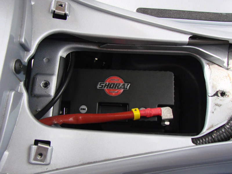 Modern Vespa Shorai Lithium Iron Battery in GTS