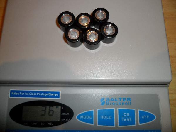 After the first round of drilling - 6.0g each.