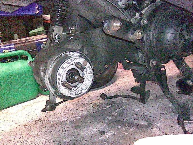 Removed Exhaust and Rear Wheel