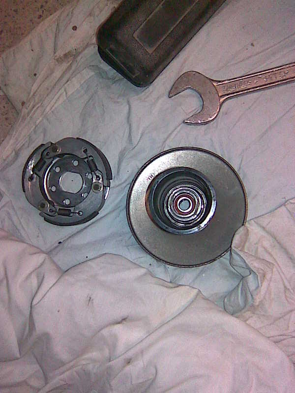 Removed the clutch from the clutch assembly.