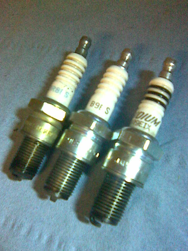 From left to right....BR8ES, B9ES, Iridium BR9EIX