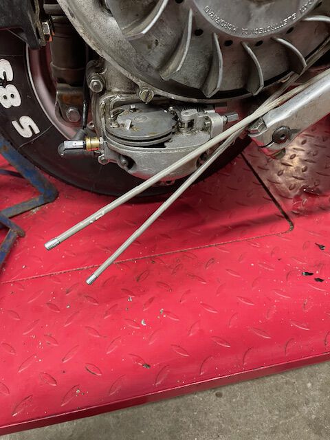 I'll cut the cables about where they meet the adjusters.