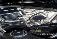 once the original muffler is removed, this will be the opening, the scorpion fits right in as the original muffler.