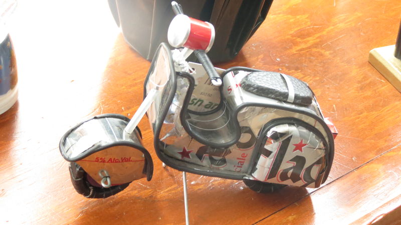 My Christmas present-a fair-traded recycled materials scooter!