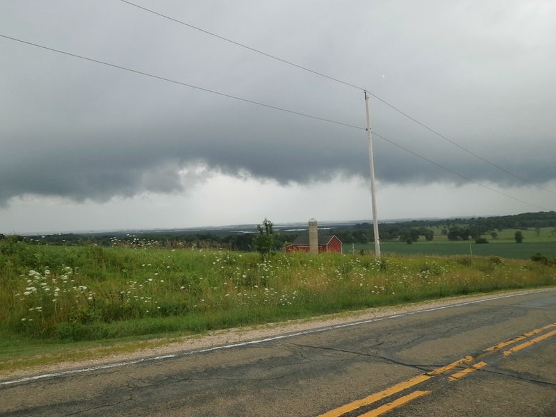 Trying to outrun the rain...mostly successful.
