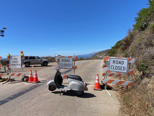 Hwy 1 is still closed south of Big Sur. Makes for some nice empty road.