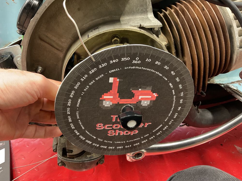 Then read out that measurement. 326°