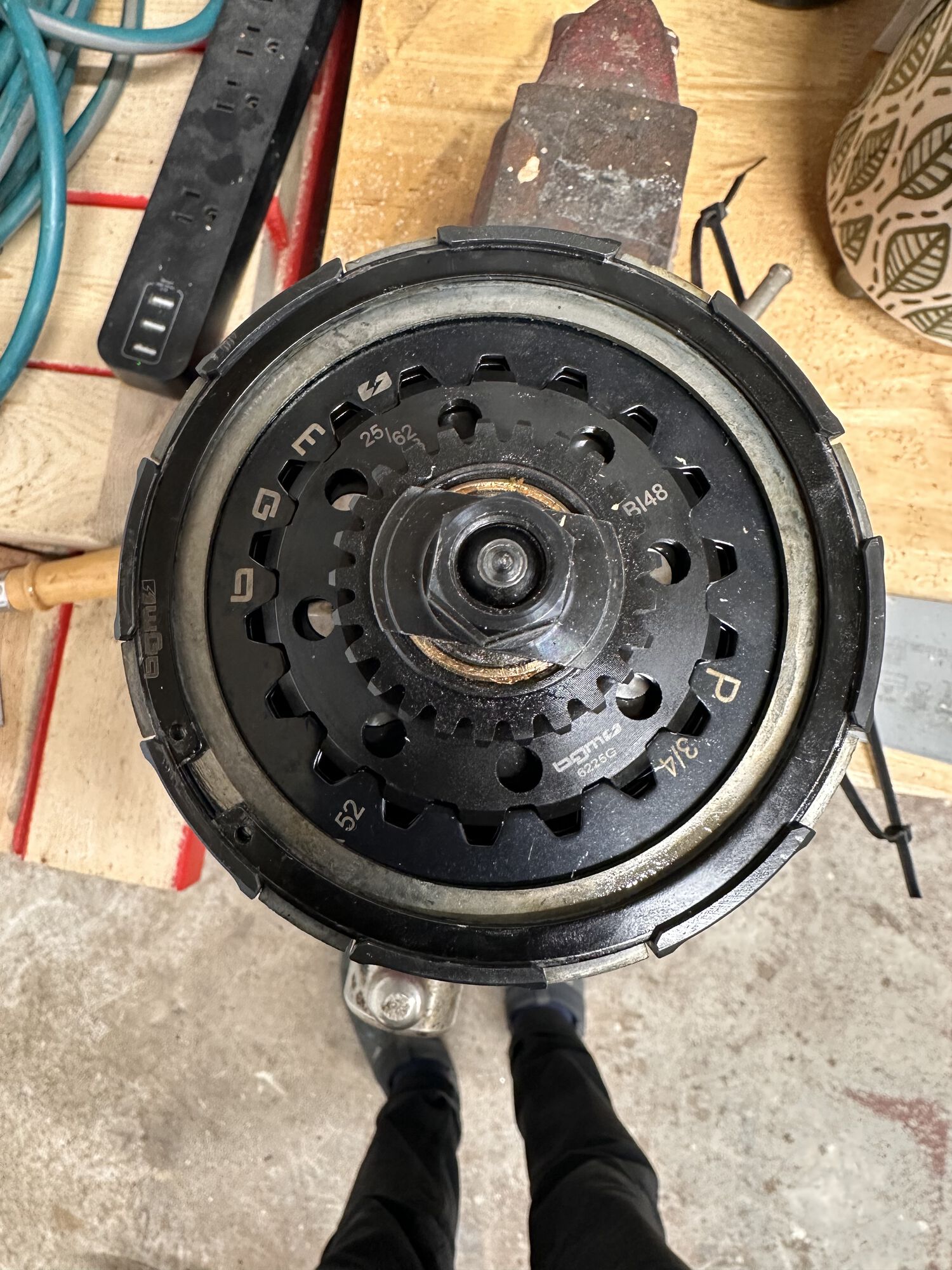 Here's the clutch. Nothing removed yet.