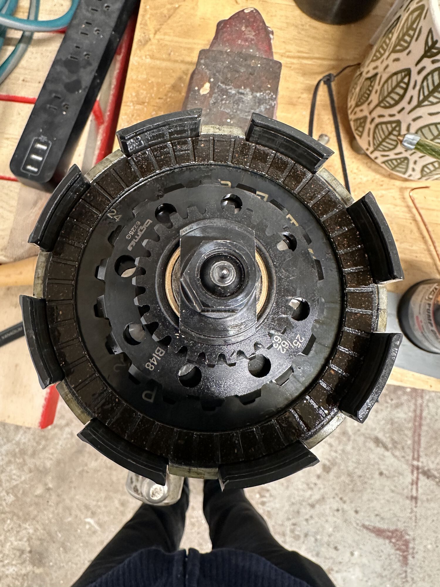 Top of third cork plate.