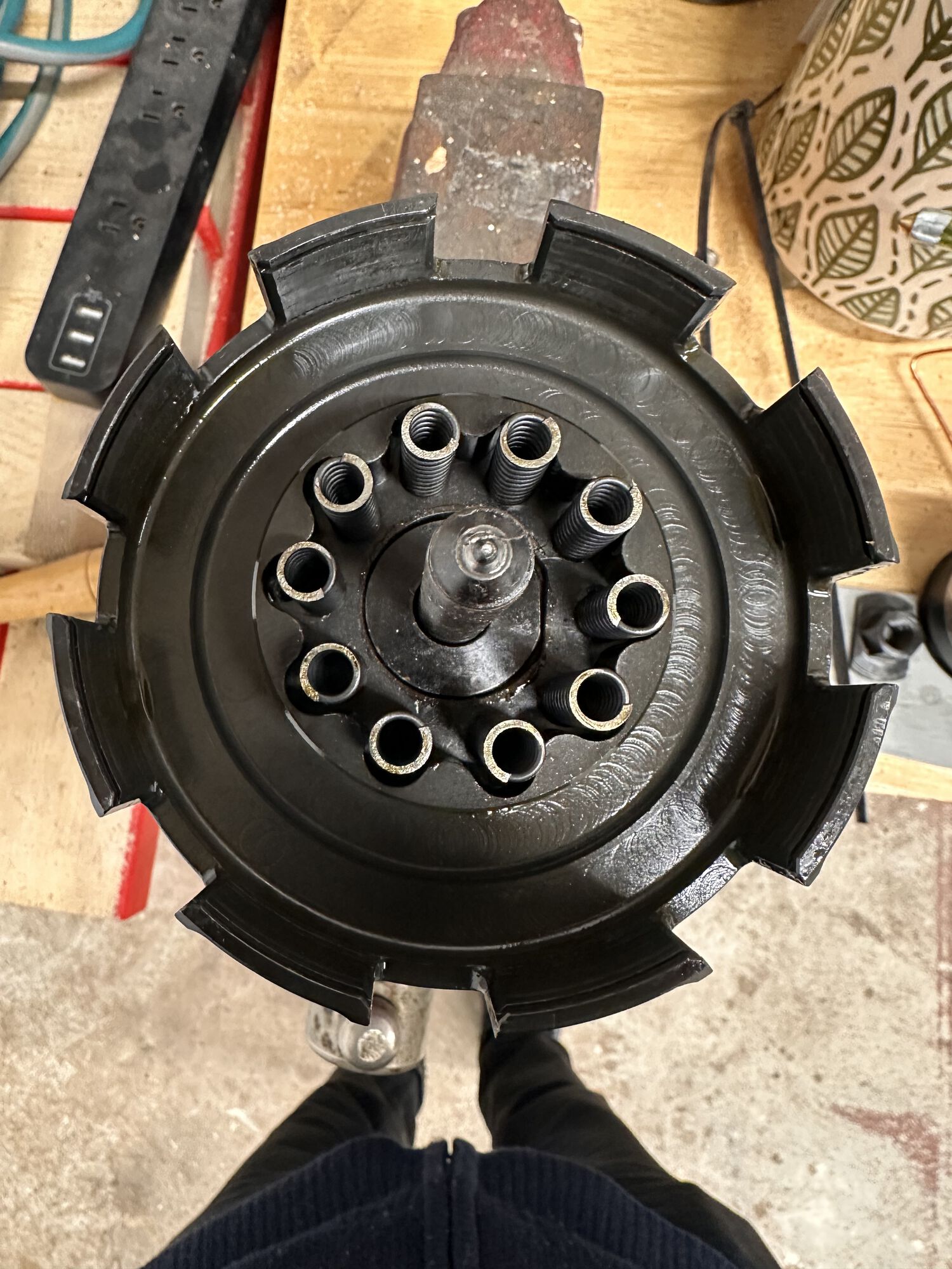 Fin. I guess I didn't take a picture of the top of the fourth spacer. Not much lubrication though.