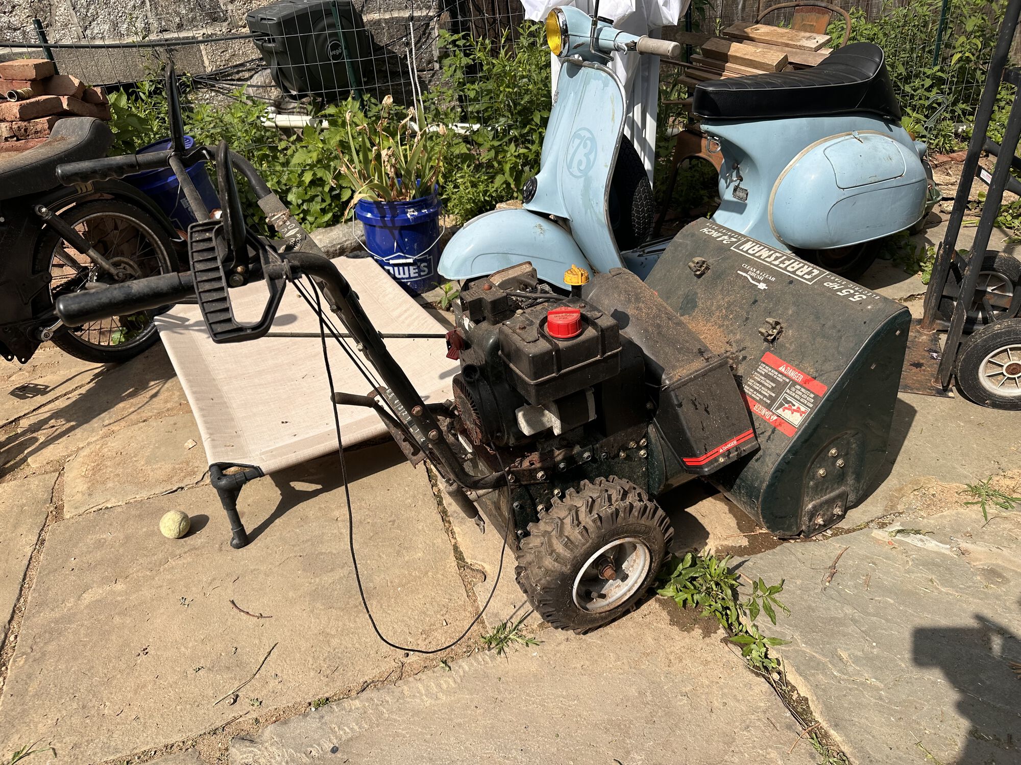 And the snow blower.