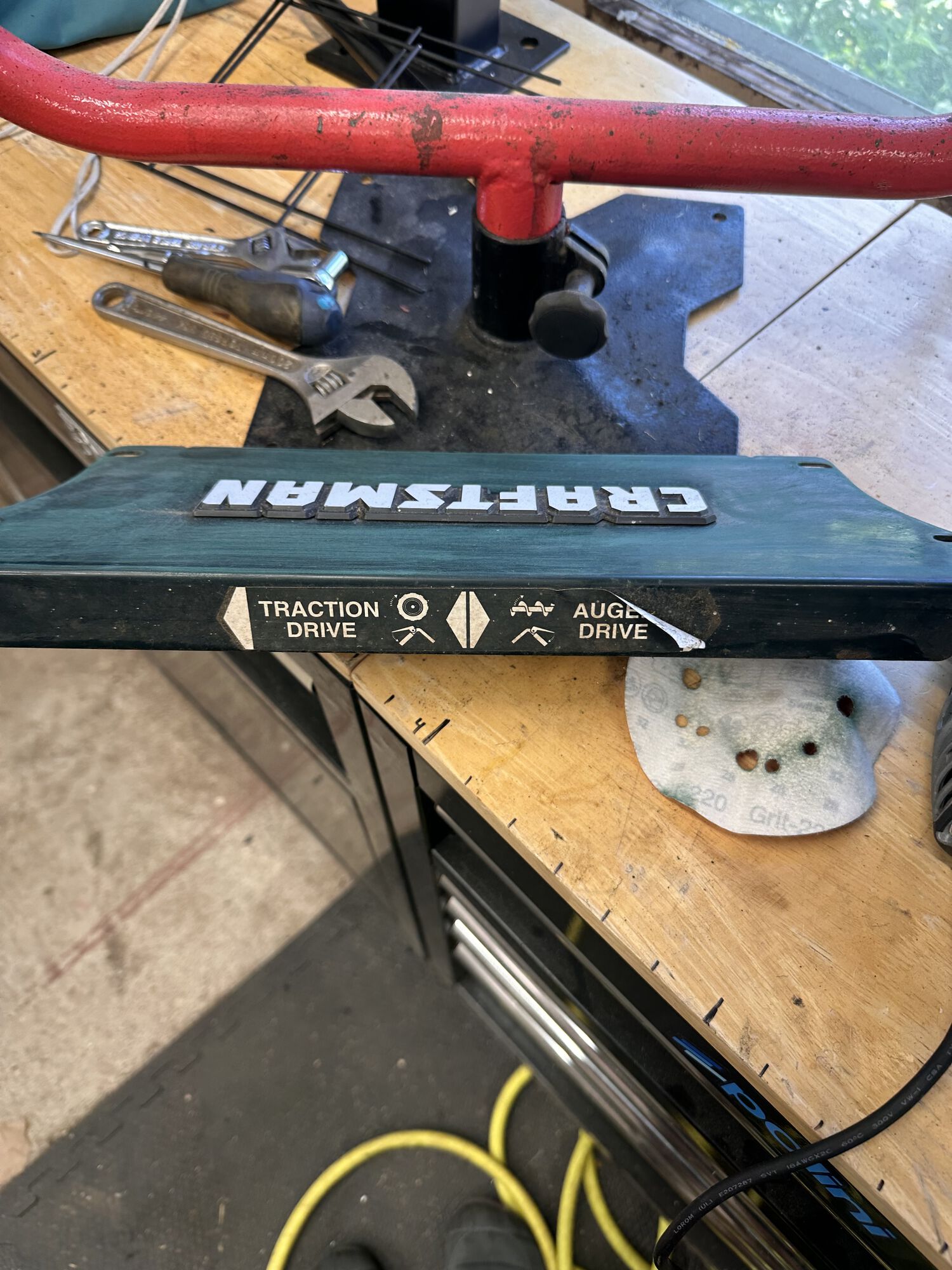 Sanded this bad boy that was very rusty on the backside. Took a picture of this because there's no way I'm paying the $27 or whatever every parts place is selling that sticker for. Just gonna write in paint marker instead.
