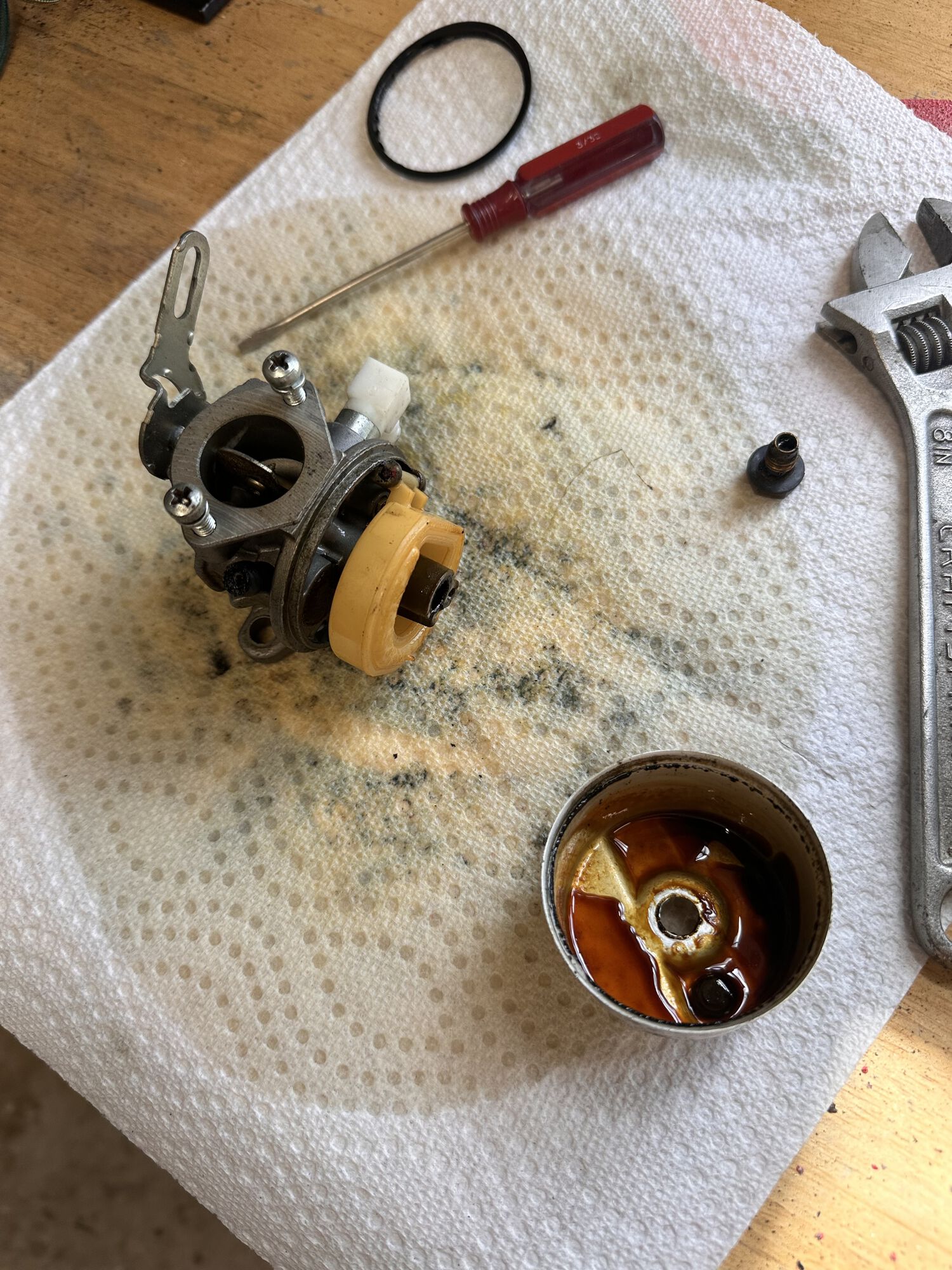 Varnished gas. What a stench. Which should tell you something cause my sniffer barely works.