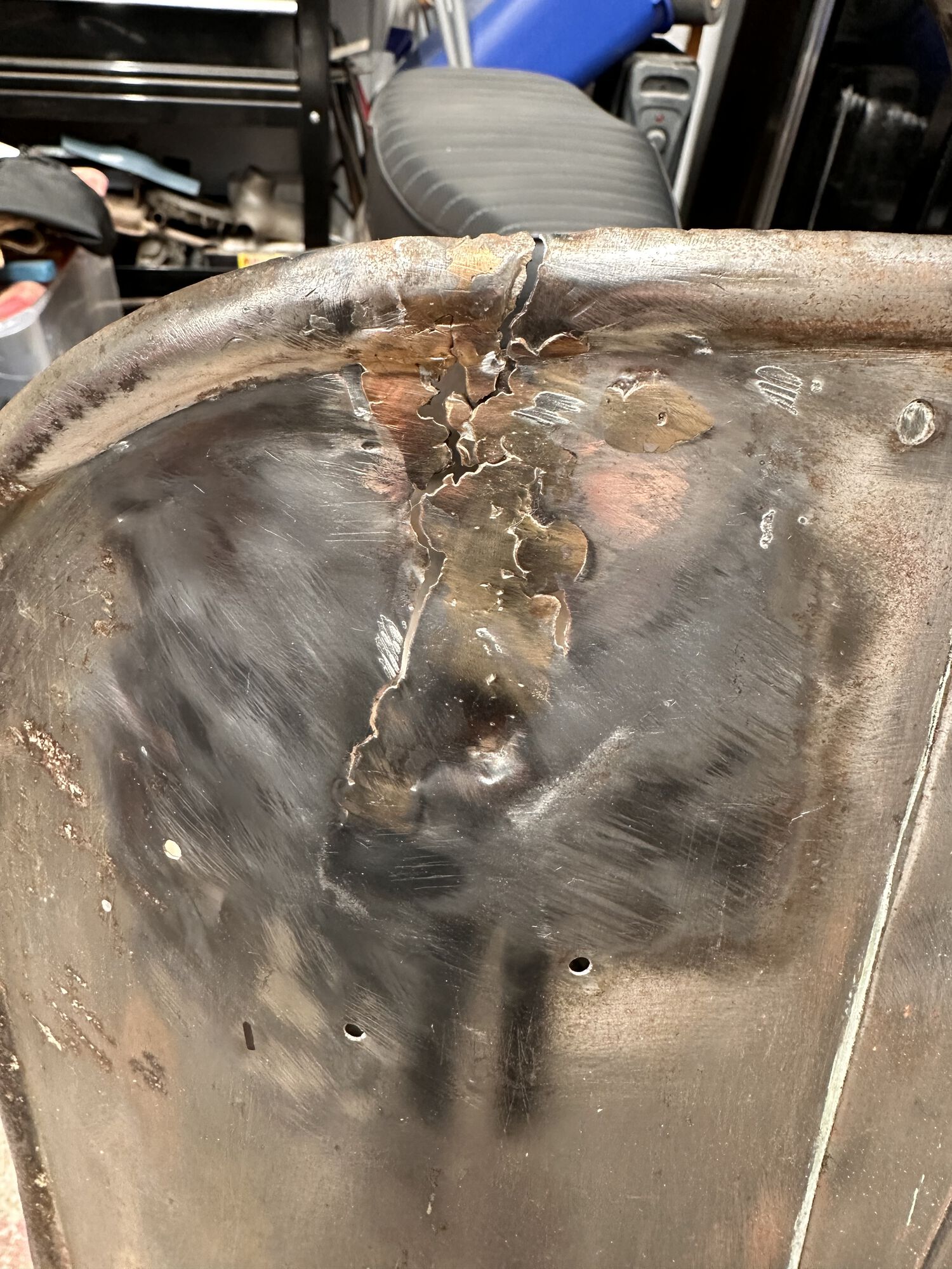The original weld repair didn't work. So we'll patch it instead.