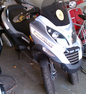 at Vespa dealer in Savannah 8/1/10