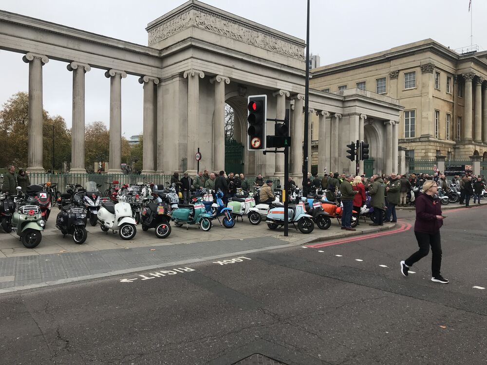 Hyde Park Corner, gathering for wreath laying