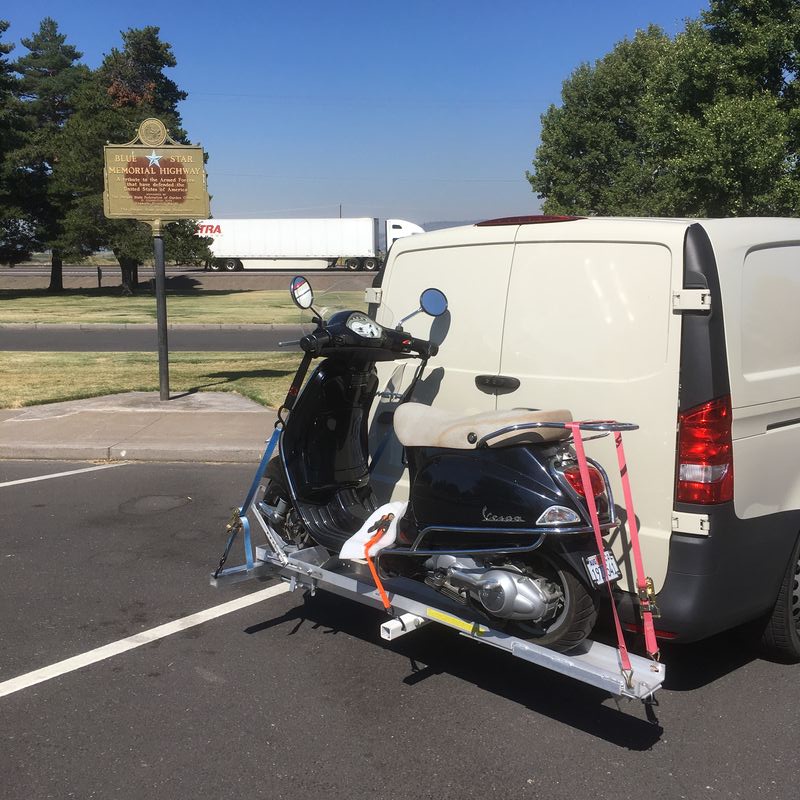 Modern Vespa HitchMounted Scooter Rack Trouble