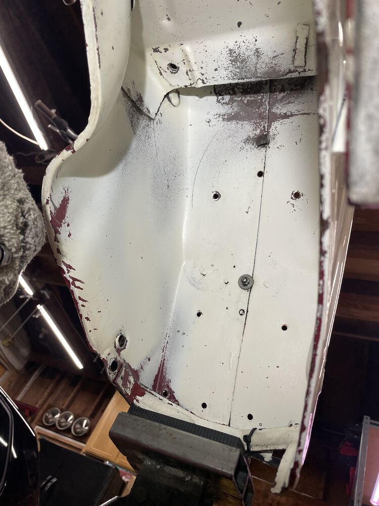 Mucho better. I love seeing the bit of burgundy original paint peaking out.