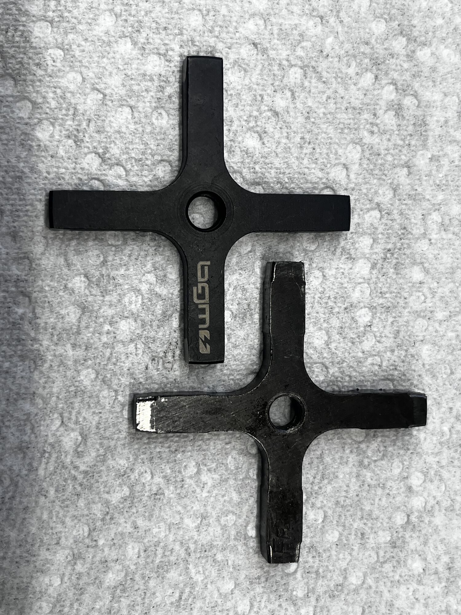 Old and new cruciform. Old one still shifted fine with no slipping, but it worth swapping out any time the engine is open IMHO
