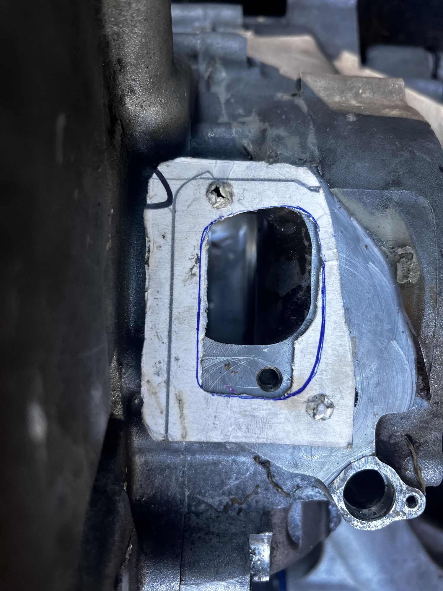 Old intake size compared to new intake size, based on an MRP intake.