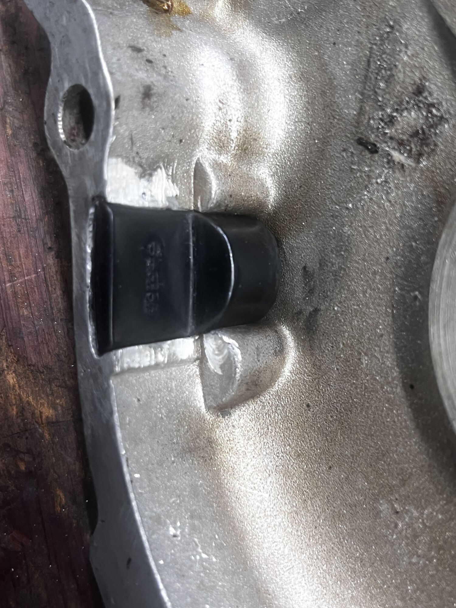 Welded up and holding new quadrant buffer as intended