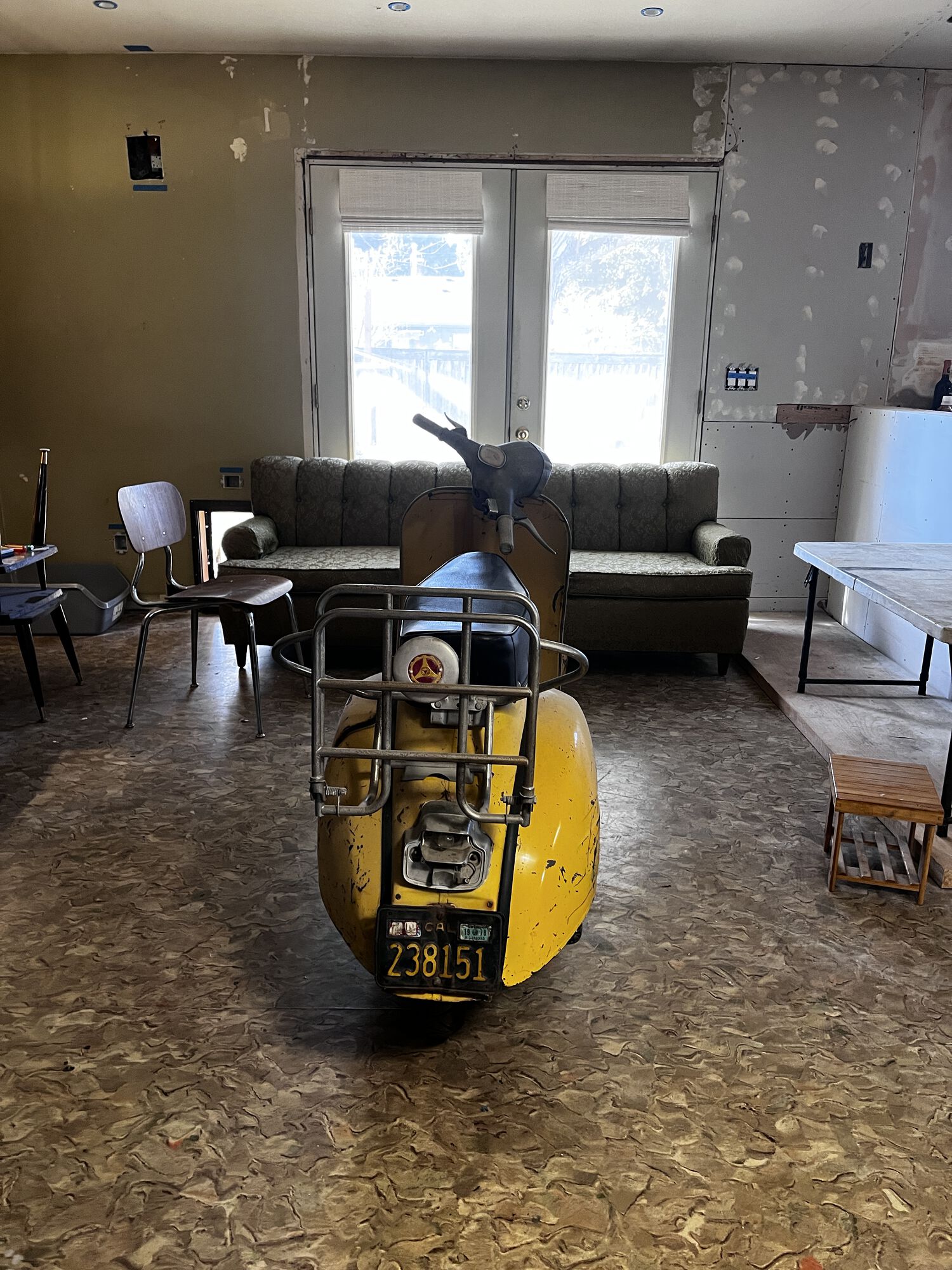 Nice rear view, and view of the outdoors. Ignore the in progress room remodel lol