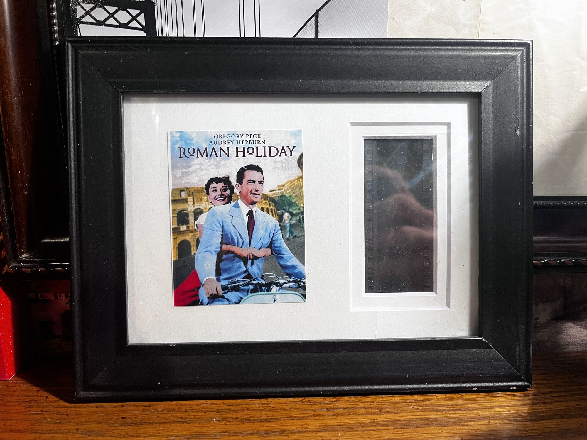 Roman Holiday, 1953, real film strip with reproduction mini poster