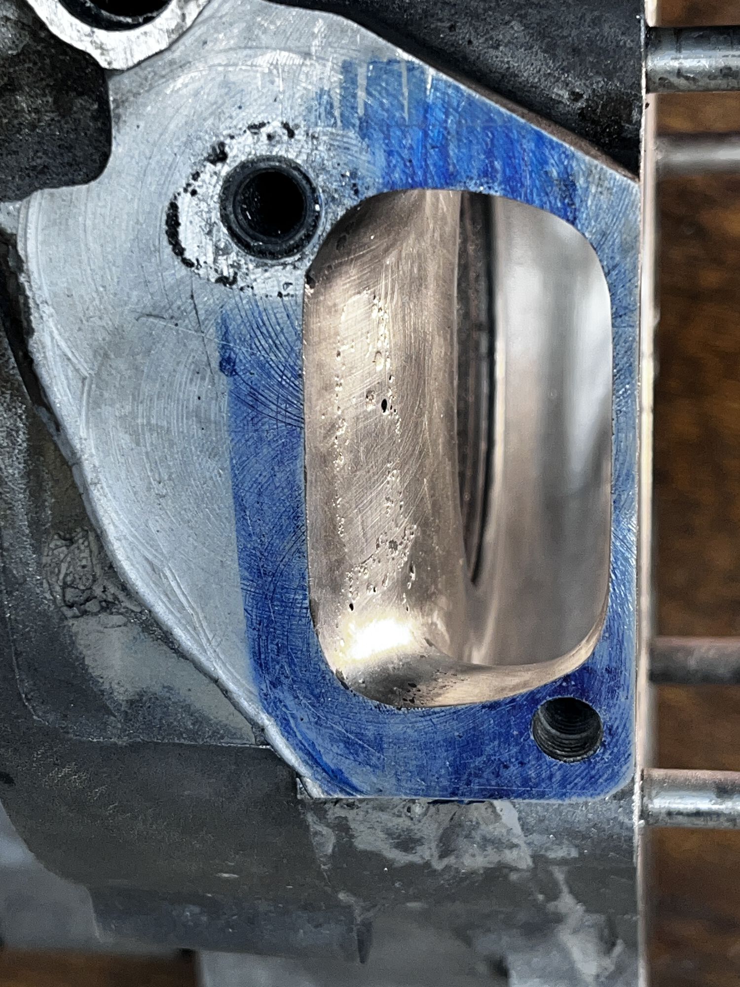 Inlet opening top view