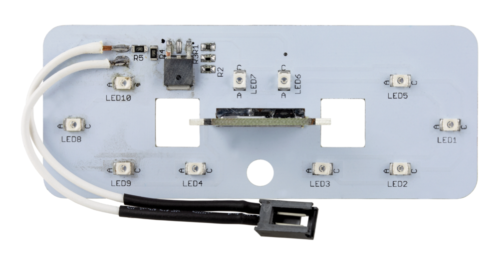 This photo from SIP site shows the LED board with wire lead. I had planned to replace the pin connector with quick disconnect; but that will no longer work