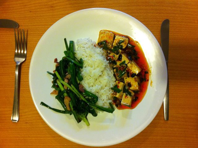 home-cooked chinese cuisine in the colours of the italian flag :D