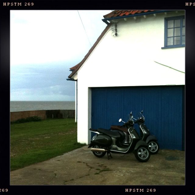 our trusty steeds in their parking spot at Seamark