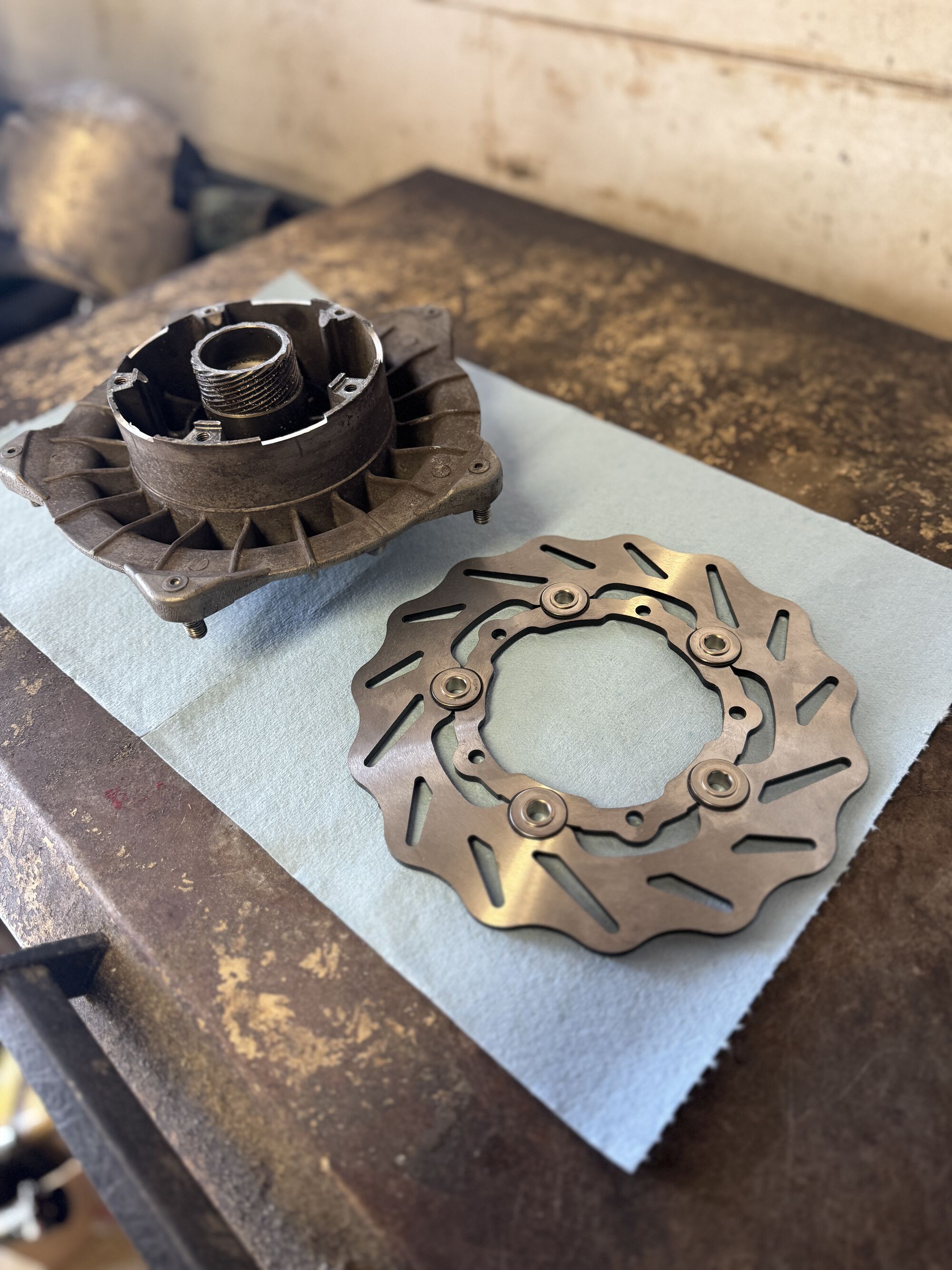 machined drum and new Polini floating disk 175.0006.