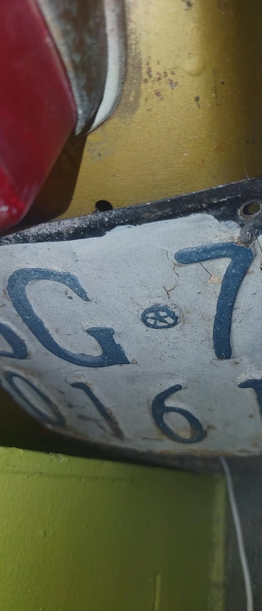 Not really sure where this is from? Couldn't take a better pic as it was jammed into something.