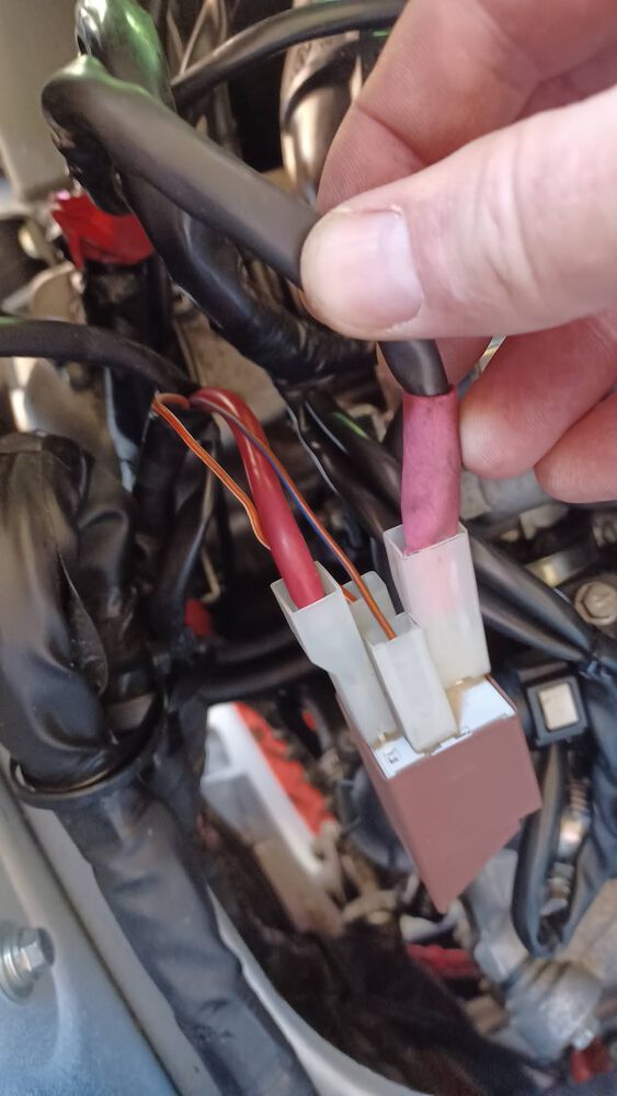 This goes to the starter.  Result of 1.6 volts.
